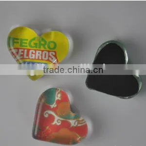 Round Glass Fridge Magnet for Sale, Square and Heart Shape Glass Magnet thumbnail-4