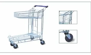 Power Coated Metal Store Supermarket Shopping Trolley Cart thumbnail-5