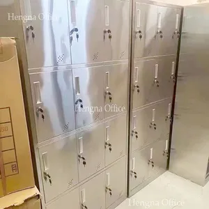 15-Door Stainless Steel Personal Locker for Office Employees – Compact Multi-Unit Design for Workspace Efficiency thumbnail-4