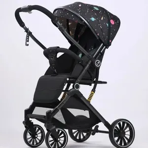 2025 Linen Easy Carry Foldable Baby Stroller Push Two Way Baby Pram Stainless Steel Frame 0-3 Years Old thumbnail-1