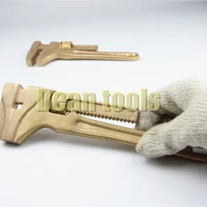 Non-Sparking Monkey Adjustable Wrench for Chemical Plant Piping, 12-Inch, Beryllium Copper, Anti-Corrosion Coating thumbnail-1