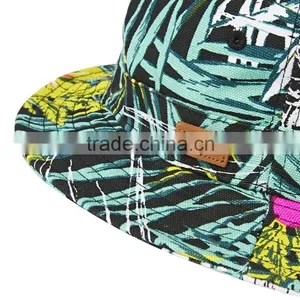 Custom Floral Print Marijuana Printed Bucket Hats thumbnail-4