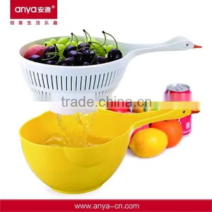 D680 2015 Hot Sell New Design Fruit Colander Vegetable Colander With Duck Shaped Quality Choice thumbnail-1