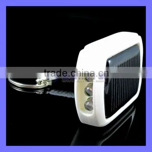 Multifunction LED Flashlight Keychain Solar Mobile Charger thumbnail-1