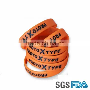 Wholesale Cheap Price Funny Custom Logo Silicone Rubber Wristband Bracelet thumbnail-1