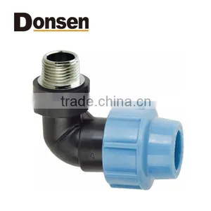 2014 90 ELBOW MALE WITH BRASS THREADED INSERT PP COMPRESSION FITTINGS thumbnail-1