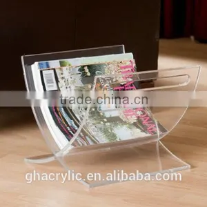 Eco-friendly New Design Acrylic Magazine Rack,customized Acrylic Magazine Rack thumbnail-1
