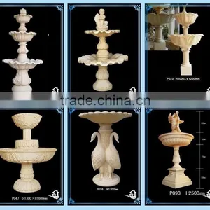 Two Tier Charlotte Outdoor Marble Fountain thumbnail-1