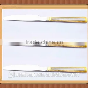 Stainless Steel Gold Plated Table Knife Made by Junzhan China thumbnail-1