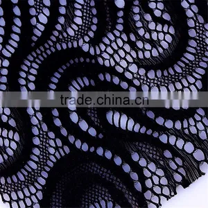 Heavy Black Cord Lace Fabric thumbnail-4