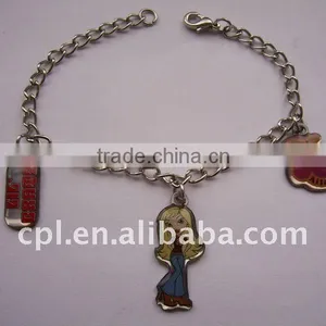 Girl Accessory Cartoon Printing Charms Nickel Free Plated Bracelet thumbnail-1