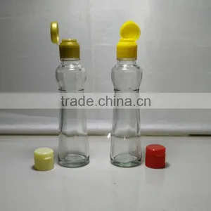 170ml 6oz Unique Shaped Soybean Sauce Glass Bottle With Flip off Lid Quality Choice thumbnail-3