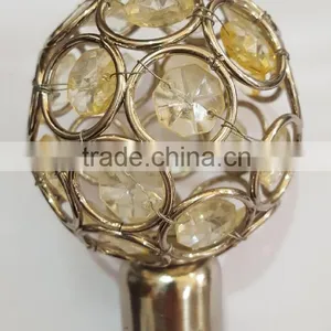 Mini Decorative Crystal Finial Iron Curtain Rod Track Runner ROD DIAMETER 1" 5-8" 6-8" 1-2" 1-1/2" thumbnail-1