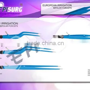 BAYONET STRAIGHT Irrigation Bipolar Forceps European thumbnail-1