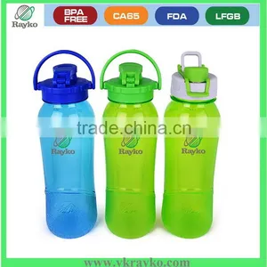 Hot Selling and Promotional Plastic Colorful Water Bottle With Lid thumbnail-1