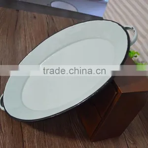 Oval Logo Cusomized Party Fruit Enamel Tray thumbnail-3