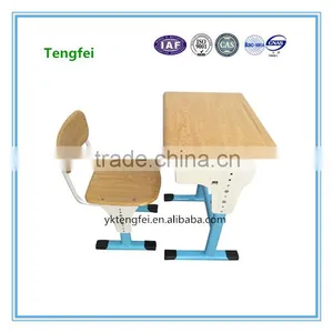Presswood Wooden Single Adjustable Desks and Chairs for Classroom thumbnail-5