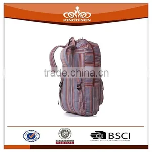 2015 Stripe Canvas School Bags School Backpack thumbnail-2