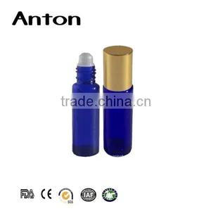 10ml Blue Glass Roll on Bottles With Plastic Roller Ball for Eye Essence,lip Oil Use thumbnail-1
