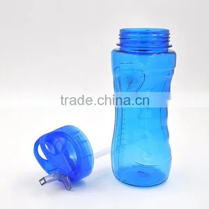 BPA Free 500ML OEM Branded Plastic Water Bottle With Straw thumbnail-3