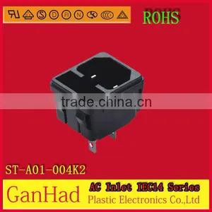 2pin AC Inlet With Fuseholder No Grounding Pin. thumbnail-1
