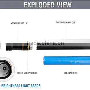 Cheap High Power Long Distance Aluminum Portable The Middle East LED Rechargeable Flashlight Torch - JD327 Keen thumbnail-4