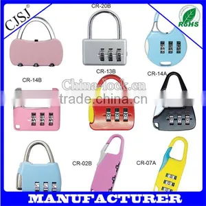 Cheap Keyless Mechanical Reset Code Safety Promotional Locks for Bag thumbnail-1