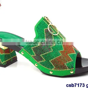 CSB7173 Orange -blue-gold-green-red New Coming Italian Design High Quality Hot Selling Lady Sandals With Stone on Factory Costy thumbnail-4