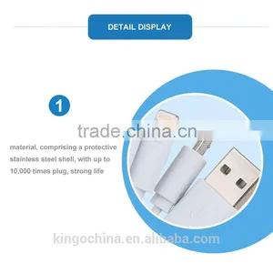 Wholesale 3 in 1 Data Cable Micro Usb 2A Quick Charging Data Line for IPhone Samsung thumbnail-5