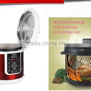 2015 Basic Kitchen Time Presetting 5L 6L Stainless Steel Housing Multi Functions Mechanical Mini Electric Pressure Cookers thumbnail-3