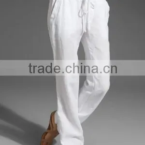 White Casual Pants for Women thumbnail-1
