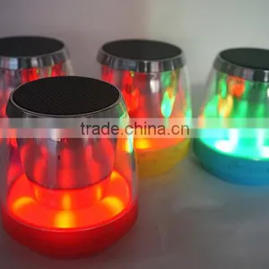 2016 Colorful Led Light Portable Mobile Phone Amplifier Bluetooth Speaker With Usb thumbnail-2