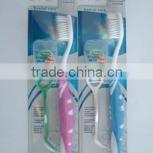 Nylon Tooth Brush With Dental Floss thumbnail-1