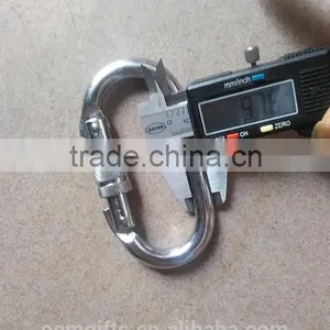 Classic Stainless Steel Oval Carabiner With Snap Hook For Climbing Use thumbnail-4