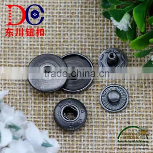 15mm Metal Brass Snap Button Antique Brass Button for Fashion Clothing thumbnail-1