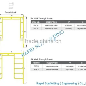 System Types of Metal Construction System High Quality H Walkthrough Frame Scaffolding thumbnail-1