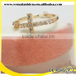 Cross Diamonds Korea Simple Design Finger Rings thumbnail-1