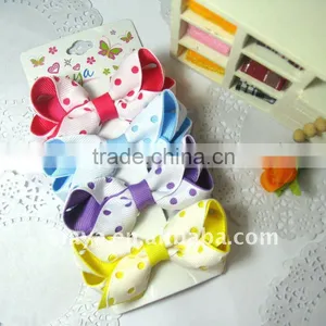 Plain Fabric&Ribbon Hair Clips MY4-6 thumbnail-1