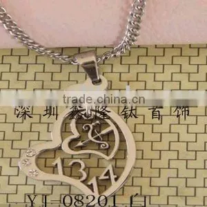 TC76 316L Stainless Steel Gold Cupid Arrow Valentine Love Pendant thumbnail-1