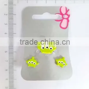 Cute Acrylic Carton Animal Earring and Ring Set for Kids thumbnail-1
