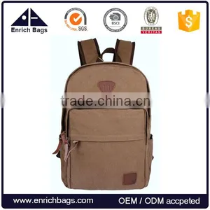 Khaki Canvas Rucksack Backpack New Models Quality Choice thumbnail-1