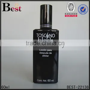 Silk Printing 60ml Shiny Black Glass Perfume Bottle With Shiny Balck Sprayer thumbnail-1