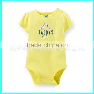 China Wholesale Websites Cheaper White Short Sleeves Baby Romper 100% Cotton thumbnail-6