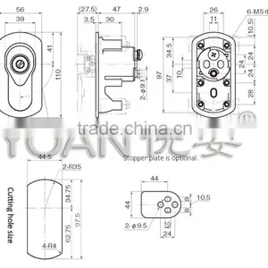 Stainless Steel Automatic Teller Machine Lock With Key thumbnail-2
