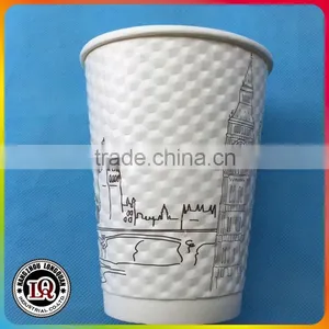 New Products Disposable Double Wall Coffee Paper Diamond Cups thumbnail-1