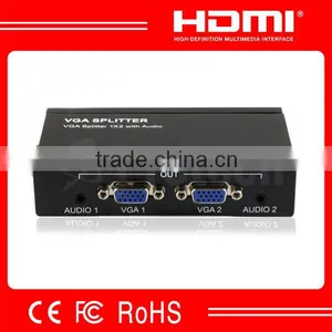 1X2 VGA Splitter With Audio Support Highest Video Amplifier Bandwith to 500MHZ thumbnail-1