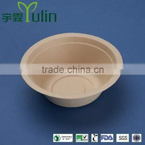 BL-35-UB 350ml Unbleached Disposable Sugarcane Bowl Quality Choice thumbnail-1