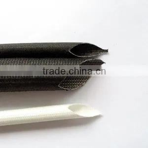 Silicone Rubber Glassfiber Insulating Sleeving(inside Rubber and Outside Fiber) thumbnail-1