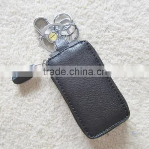 High Quality Leather Key Wallet Black OMD3813 thumbnail-1