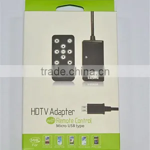 MHL Micro USB to HDMIHDTV Adapter + Remote Control For Samsung Cabletolink Top Quality thumbnail-1